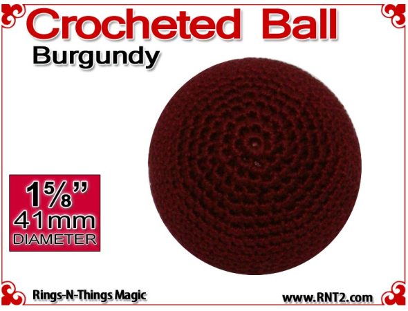 Burgundy Crochet Ball | 1 5/8 Inch (41mm)